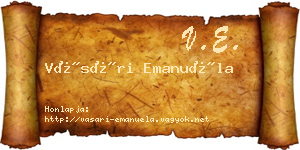 Vásári Emanuéla névjegykártya